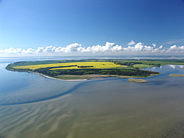 Blick auf die Halbinsel Zudar 